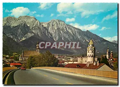 Hall no Tirol — vista do Münzerturm e do Bettelwurf, 2725 m — Tiroler Kunstverlag Chizzalü