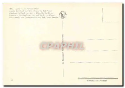Pisa — Wnętrze kwadratu i kaplicy Dal Pozzo — Multigraph Terni — Rewers