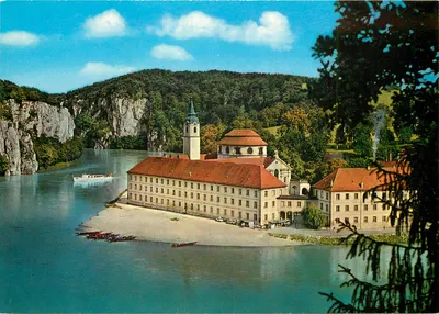 Kloster Weltenburg — com passagem do Danúbio — editor Helmut, n° 981/18