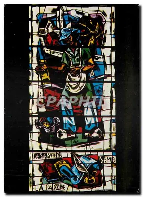 Vidro da Igreja de Katzenthal (Haut-Rhin) — inaugurado em 14 de julho de 1956 — Sociedade Alsaciana de Expansão Fotográfica