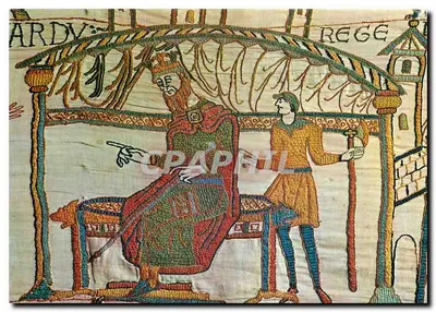 Bayeux — Tapeçaria da Rainha Matilde — O Rei Eduardo