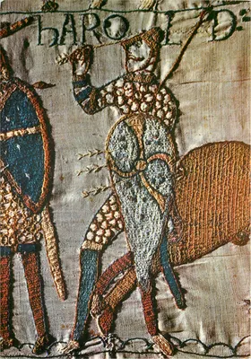 Tapeçaria de Bayeux — Haroldo o Conquistador — Morte de Haroldo
