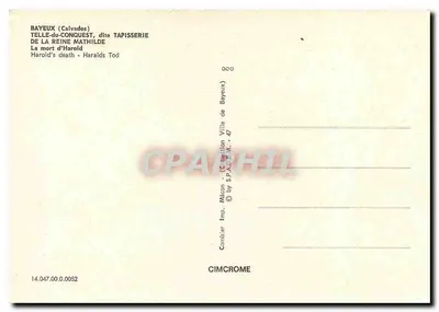 Tapeçaria de Bayeux — Haroldo o Conquistador — Morte de Haroldo — Verso
