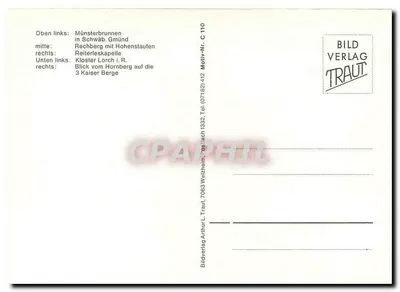 Schwäbisch Gmünd e arredores — Bildverlag Traut, número do motivo C 110 — Verso