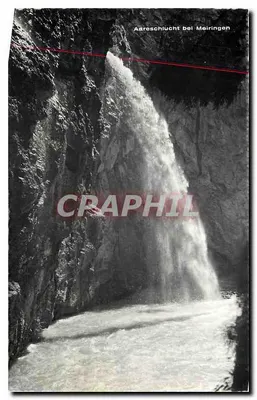 Aareschlucht perto de Meiringen — cascata na vale — Brugger A.G. Meiringen, n°17
