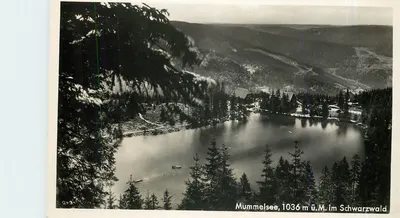 Mummelsee, 1036 m acima do nível do mar no Schwarzwald — Hotel de Montanha Mummelsee