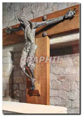 Crucificação — escultura em metal sobre altar lateral — J. Vivarelli, editada por P. Marzari S.R.L. Schio