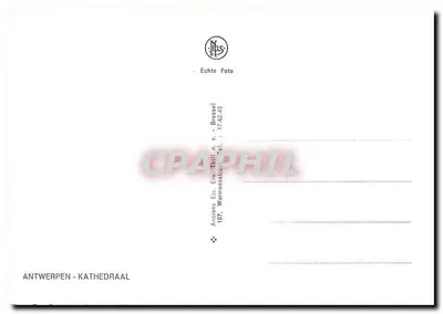 Antwerpen - Catedral — editor Anciens Ets. Ern. Thill, n. v. - Bruxelas, n° 157 — Verso