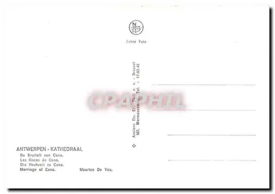 Die Hochzeit in Kana — Antwerpen — Kathedrale — NLS Foto — Rückseite
