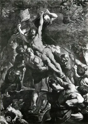 Elevação da Cruz — P. P. Rubens — Anciens Ets. Ern. Thill n. v. - Bruxelas