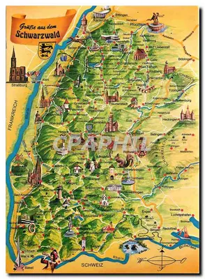 Größe aus dem Schwarzwald — carta postal ilustrada — Metz Ansichtskarten