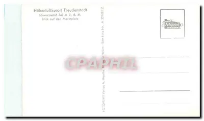 Freudenstadt — Vista do Marktplatz — FOTOREPRINT Verlag A. Moathe, Würzburg — Verso