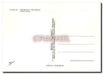 Place du Vieux Puits em Sélestat — Bas-Rhin — Éditions La Chigogne — Verso