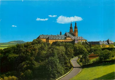 Schloss Banz — castelo barroco em colina — editor Kallfeld, n° 1185/4