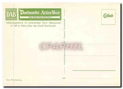 Torre de televisão de Dortmund — vista com fonte — editor Gramers — Verso