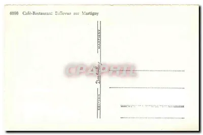 As Vindas de Saint-Bellevue — Café-Restaurante Bellevue sobre Martigny — Edição Darbelley — Verso