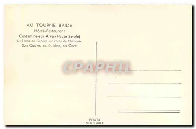 Hôtel-Restaurant Le Tourne-Bride — Contamine-sur-Arve (Haute-Savoie) — Rewers