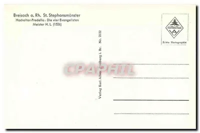 Breisach a. Rh. St. Stephansmünster — Hochaltar: Os quatro Evangelistas — Meister H. L. (1526) — Verso