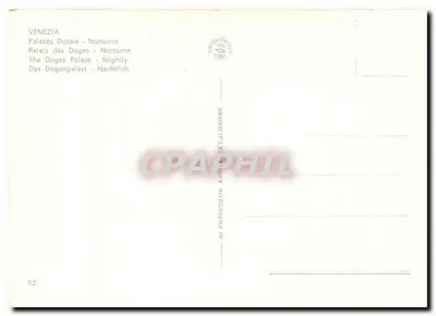 Pałac Ducale - Notturmo — Wenecja, wydanie n°82 — Rewers