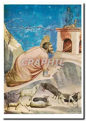 Sacrifício de Joaquim — detalhe da Capela dos Scrovegni — editor A. Matteo, Milão