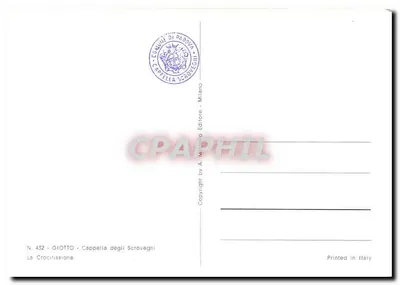 A Crucificação — Giotto — Capela dos Scrovegni — Editor A. Immino, Milão — Verso