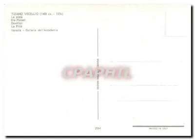 La Pietà — Tiziano Vecellio (1488-1576) — Ediciones Neri-Berova — Reverso
