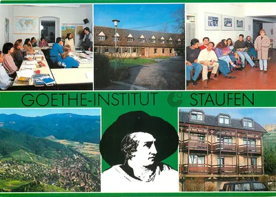 Goethe-Institut Staufen — vista externa e interna — editor Dreisigacker, n° 3668
