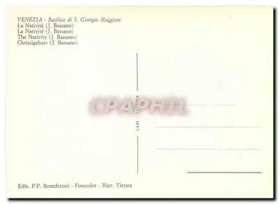 Narodziny — J. Bassano — Bazylika S. Giorgio Maggiore, Wenecja — Rewers