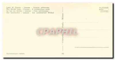 Jezioro Garda - Limone - Piękny widok — Colorprint Milano, nr 83 — Rewers