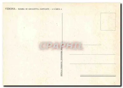Verona — Grobowiec Juliety Capulet — « L'Arca » — Rewers