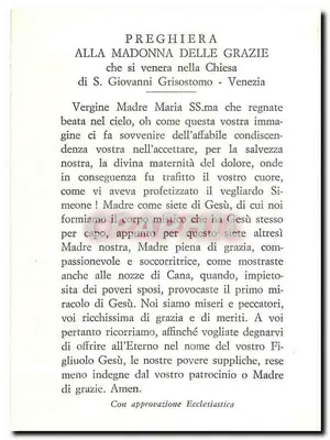 Madonnina delle Grazie — statua z koroną gwiazd — Wenecja — Rewers