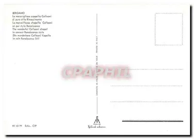 Bergame — Capela Colleoni — Edição CIP — Verso