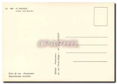 Sapzomos — Rada Miejska — Édition Deauville — Rewers