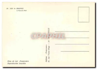 O Hotel Normandy — Deauville — Edição Sapremos — Verso