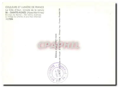 Sainte-Agnès — Wieś wybrzeża, najwyższa w Europie — Wydawnictwo Sztuki Yvon — Rewers