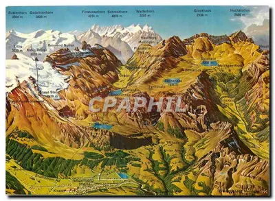 Vista aérea das Alpes suíças — Titlis, Engelberg, Melchsee — Rud. Suter AG, n° 19089