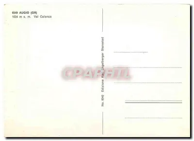 Augio — Dolina Calanca — Wydawnictwo Karl Engelberger Stansstad, nr 8942 — Rewers