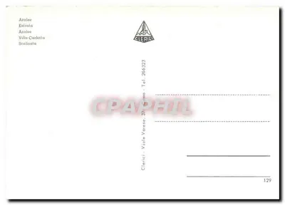 Lago di Como - VILLA CARLOTTA — editor Clerici, n° 129 — Verso