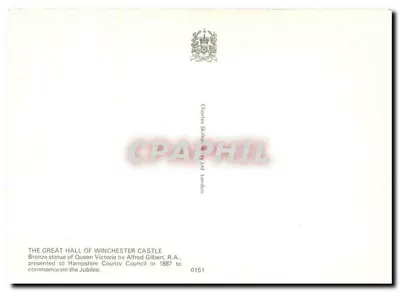 Statua Królowej Wiktorii — Zamek w Winchesterze — Charles Sillito & Co. Ltd, Londyn — Rewers