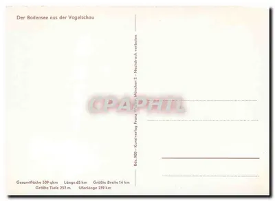 Bodensee — widok z lotu — Kunstverlag Franz Weller, München, nr 900 — Rewers