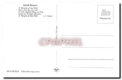 Schloß Bürgeln — Widok z zamku na wzgórzu — Illetz Photokarten — Rewers