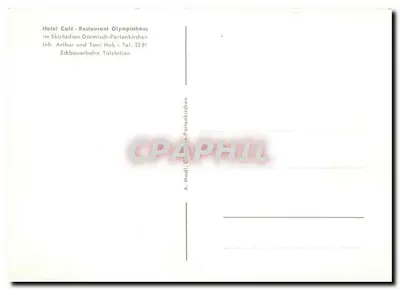 Hôtel-Café-Restaurant Olympiahuis — Skistadion Garmisch-Partenkirchen — A. Nadl — Verso