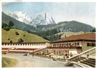 Hotel Café-Restaurante Olympiahaus — Skistadion Garmisch-Partenkirchen — A. Modl, Garmisch-Partenkirchen