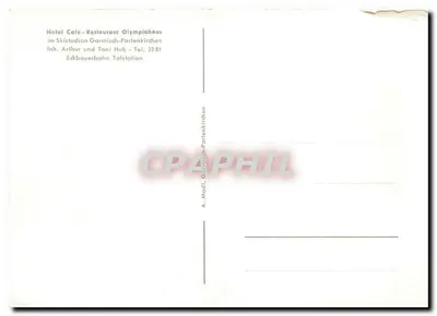 Hotel Café-Restaurante Olympiahaus — Skistadion Garmisch-Partenkirchen — A. Modl, Garmisch-Partenkirchen — Verso