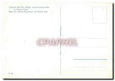 Stary mężczyzna z brodą w tradycyjnym stroju — Merano, Włochy — Heinz v. Perckhammer, seria M 118 — Rewers