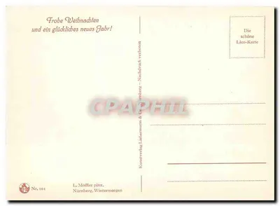 Nürnberg — Zimowy poranek — L. Mößler, Nürnberg, Nr. 101 — Rewers