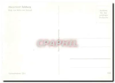 Salzburgo — vista desde Mülln com a Salzach — Montana-Post Verlag, série CS 6 — Verso