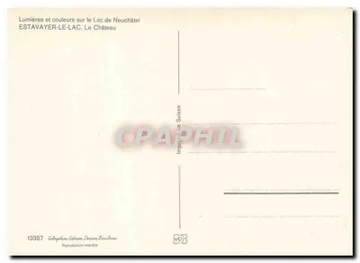 Estavayer-le-Lac — Zamek — Wydawnictwo Deras Baulmes, n°13357 — Rewers