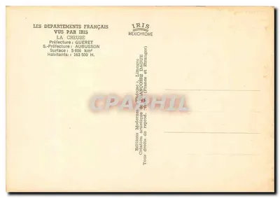 A Creuse — Departamento francês — Edições Iris Mexichrome — Verso
