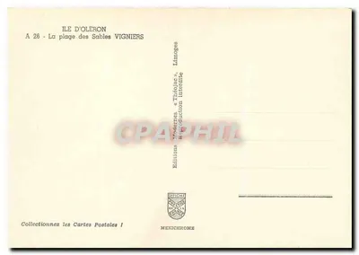 Wyspa Oléron — plaża Sables Vigniers — Éditions Diplomé — Rewers